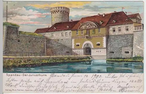(3931) AK Spandau, Berlin, Juliusturm, Litho 1902
