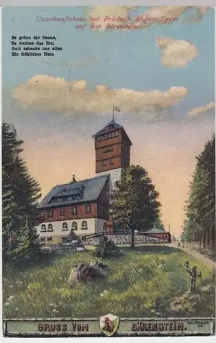 (3914) AK Bärenstein, Erzgeb., Friedrich August Turm, um 1916