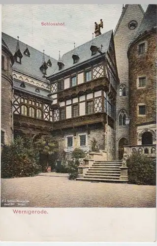 (3782) AK Wernigerode, Schlosshof, vor 1945