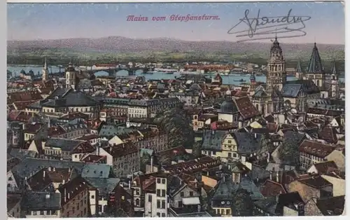 (3764) AK Mainz, Dom, Panorama 1917