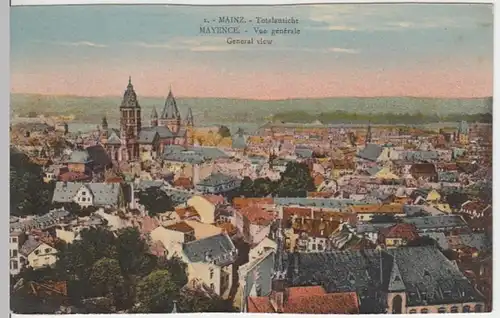 (3739) AK Mainz, Dom, Panorama, vor 1945