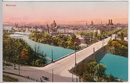 (3735) AK München, Panorama, vor 1945