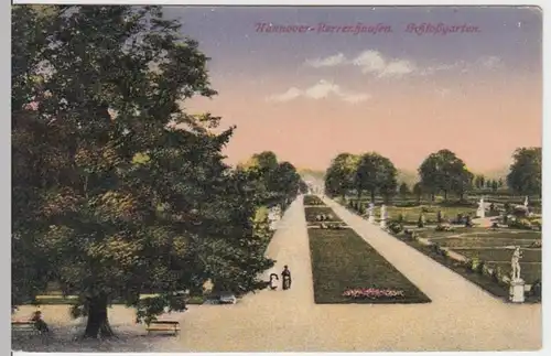 (3707) AK Hannover, Schloss Herrenhausen, Schlossgarten 1921