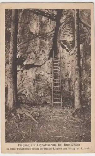(3678) AK Lippoldshöhle, Reuberg, Brunkensen, Eingang, um 1925