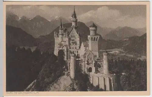 (3677) AK Schloss Neuschwanstein, Hohenschwangau 1924