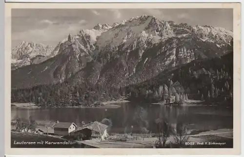 (3676) Foto AK Lautersee, Karwendel 1932