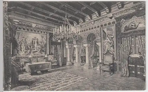 (3669) AK Schloss Neuschwanstein, Hohenschwangau, Wohnzimmer