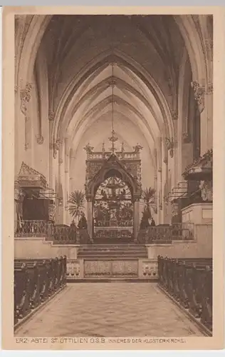 (3652) AK Erzabtei St. Ottilien, Eresing, Klosterkirche, Inneres, um 1921