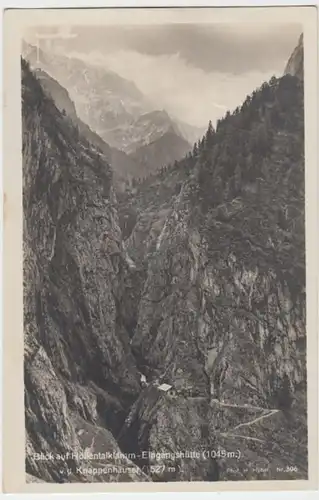 (3644) Foto AK Höllentalklamm, Wetterstein., Eingangshütte 1933