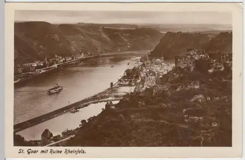 (3605) AK St. Goar, Burg Rheinfels 1926