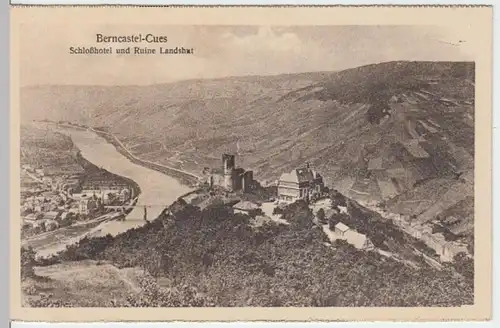 (3584) AK Bernkastel-Kues, Schlosshotel, Burg Landshut, vor 1945