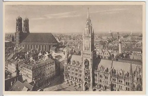 (3583) AK München, Frauenkirche, Neues Rathaus 1920er