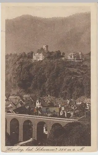 (3567) AK Hornberg, Schwarzwald, Viadukt, Burg, vor 1945