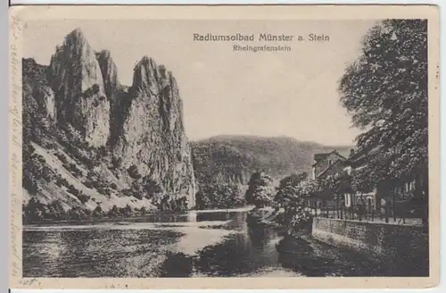 (3546) AK Bad Münster am Stein, Rheingrafenstein, vor 1945