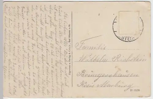 (3546) AK Bad Münster am Stein, Rheingrafenstein, vor 1945