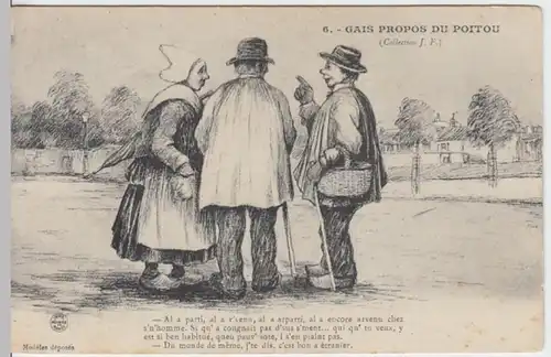 (3459) Künstler AK J. F., Dorfklatsch, vor 1945