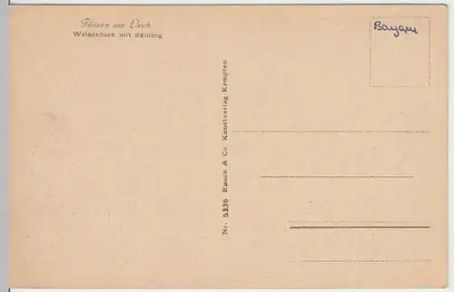 (3448) AK Füssen, Panorama, Weißensee, Säuling, vor 1945