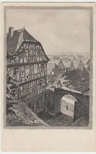 (3444) Künstler AK Zwingenberg, Bergstr. 1930