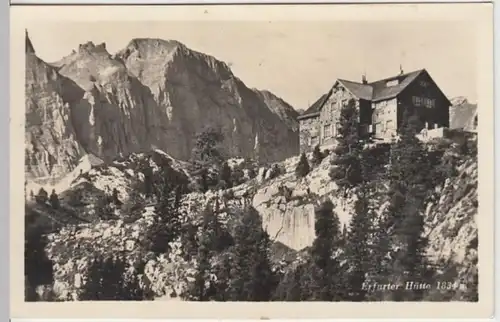 (3437) Foto AK Erfurter Hütte im Sonnwendgebirge 1942
