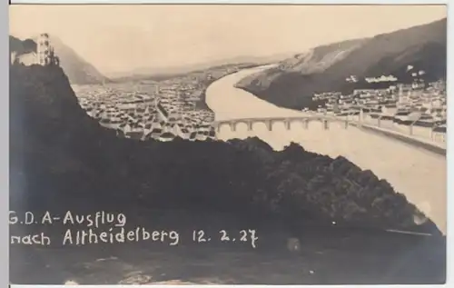 (3381) AK Heidelberg, Panorama Gemälde, G.D.A.-Ausflug 1927