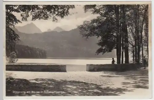 (2760) Foto AK Hohenschwangau, Alpsee 1932