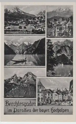 (2743) AK Berchtesgaden, Mehrbildkarte, vor 1945