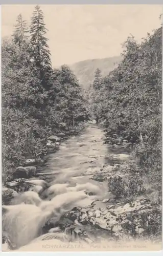 (2696) AK Schwarzatal, Thür., Partie an der steinernen Brücke um 1910