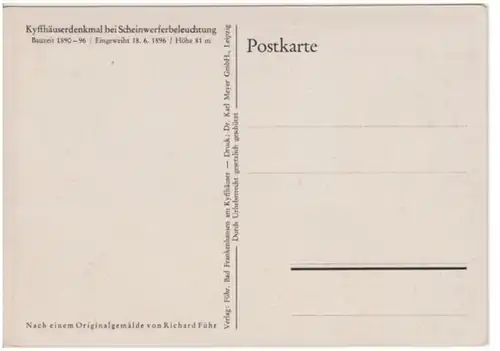 (2685) Künstler AK Richard Führ, Kyffhäuserdenkmal