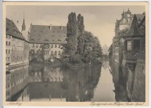 (2563) AK Nürnberg, Heilig-Geist-Spital, Pegnitz 1934