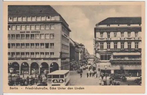 (2526) AK Berlin, Friedrichstr., Ecke Unter den Linden, vor 1945