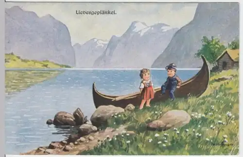 (2518) Künstler AK Ad. Hoffmann, Liebesgeplänkel, Feldpost 1917