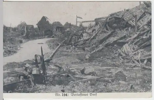 (2517) Feldpostkarte Nr. 194, verlassenes Dorf, bis 1918