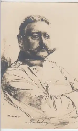 (2506) Künstler AK Emil Rumpf, Paul v. Hindenburg