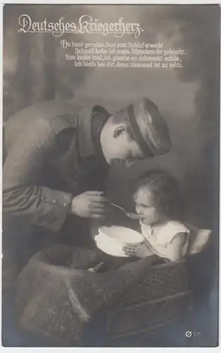 (2471) Foto AK Patriotika, Deutsches Kriegerherz, bis 1918