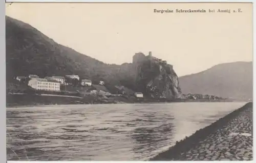 (2447) AK Burgruine Schreckenstein bei Aussig 1943