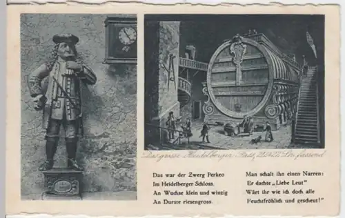 (2410) AK Heidelberg, Großes Fass, Perkeo 1927