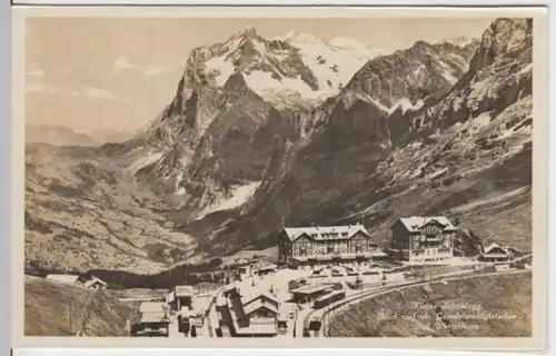 (2402) Foto AK Kleine Scheidegg, ob. Grindelwaldgletscher, Wetterhorn