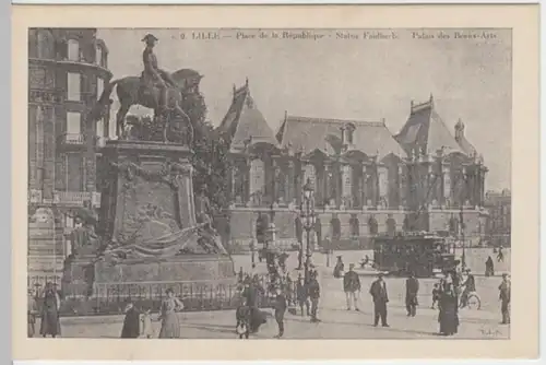 (2118) AK Lille, Frankr., Platz d. Republik, Faidherbe Statue, vor 1945