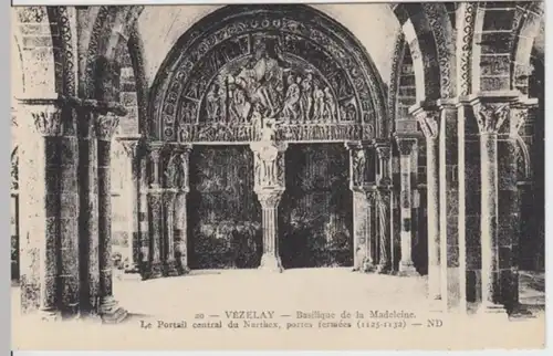 (2109) AK Vezelay, Sainte-Marie-Madeleine, Portal Narthex, vor 1945