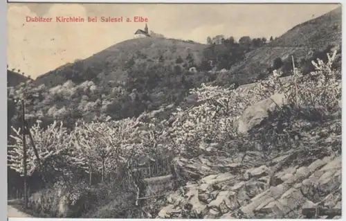 (2051) AK Salesel, Dolní Zálezly, Dubitzer Kirchlein 1943