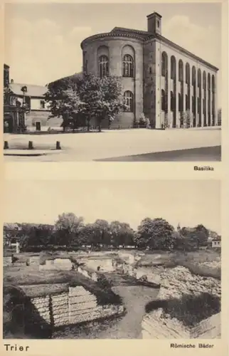 (1930) AK Trier, Basilika, Römische Bäder 1933