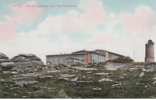 (1901) AK Brocken, Hotel, Teufelskanzel, vor 1945