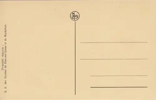 (1874) AK Han-sur-Lesse, Grottes de Han, Schaugrotte, vor 1945