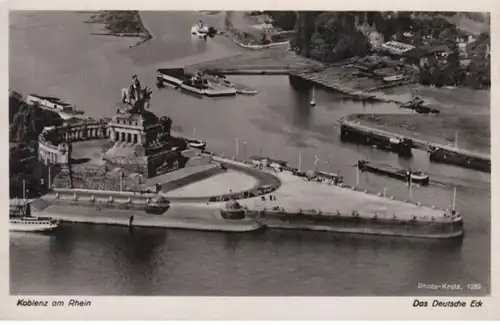 (1853) Foto AK Koblenz, Deutsches Eck 1933
