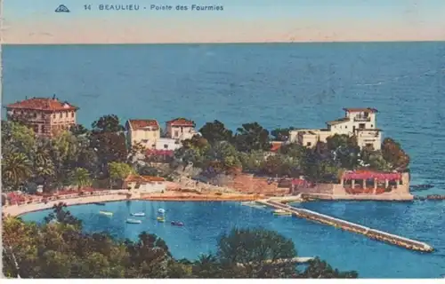 (1836) AK Beaulieu-sur-Mer, Pointe des Fourmies 1937