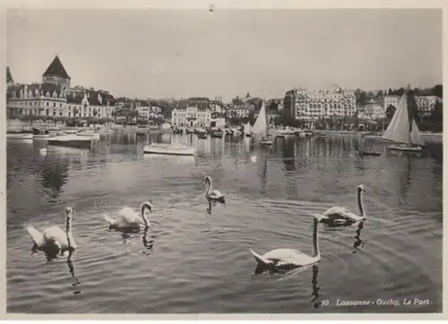 (1819) AK Lausanne, Ouchy, Hafen 1946