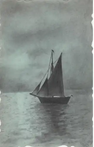 (1798) Künstler AK G. Bastin, Segelboot 1909