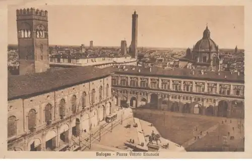 (1785) AK Bologna, Piazza Vittorio Emanuele 1925