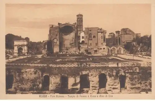 (1776) AK Rom, Forum Romanum, Venustempel, Titusbogen, vor 1945