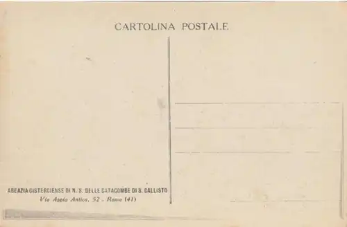 (1772) AK Rom, Katakomben S. Callisto, Kapelle, Grab S. Cecilia, vor 1945
